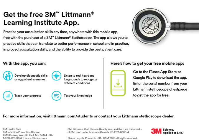 Littman Stethoscope App instructions